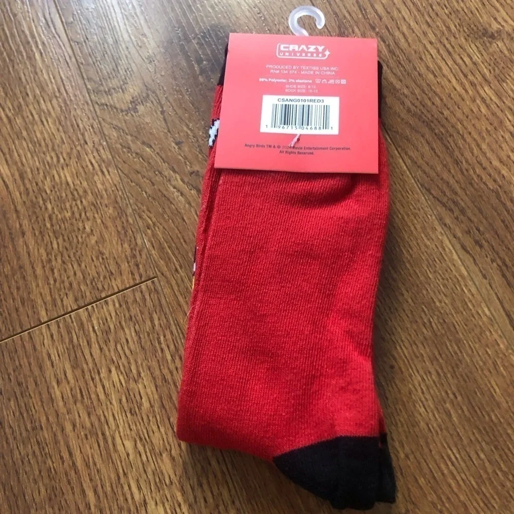 Angry Birds red crew socks